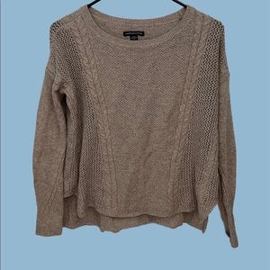 brown patterned american eagle sweater size small